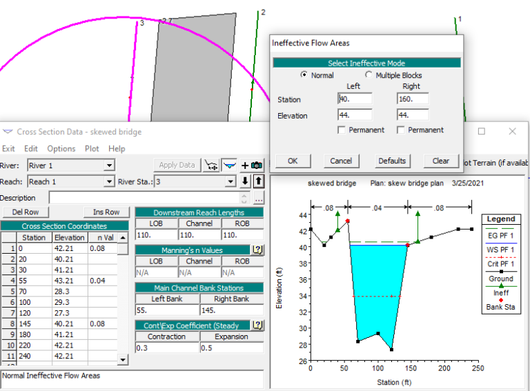 Modeling Skewed Bridge in HECRAS