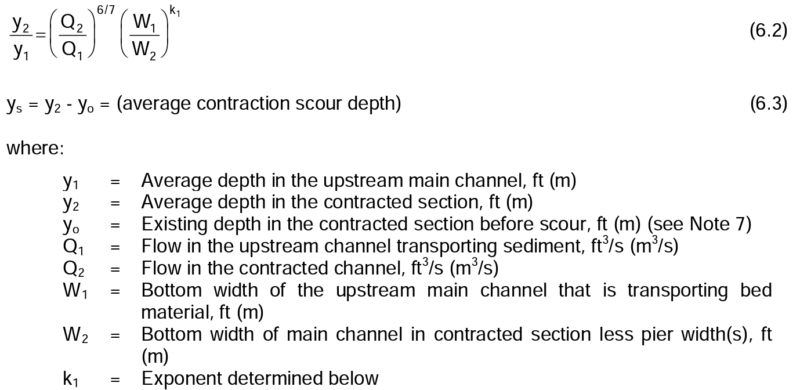 Fall Velocity for Live-bed Contraction Scour Calculation Using HEC-18 ...